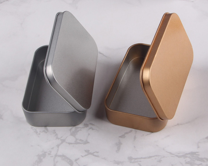 PMS Small Rectangular Tin Containers 0.32mm Empty Tin Box