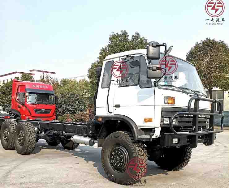 12 Tire Number All Wheel Drive Dongfeng 6x6 Cargo Truck Chassis Left Steering 12 Tires