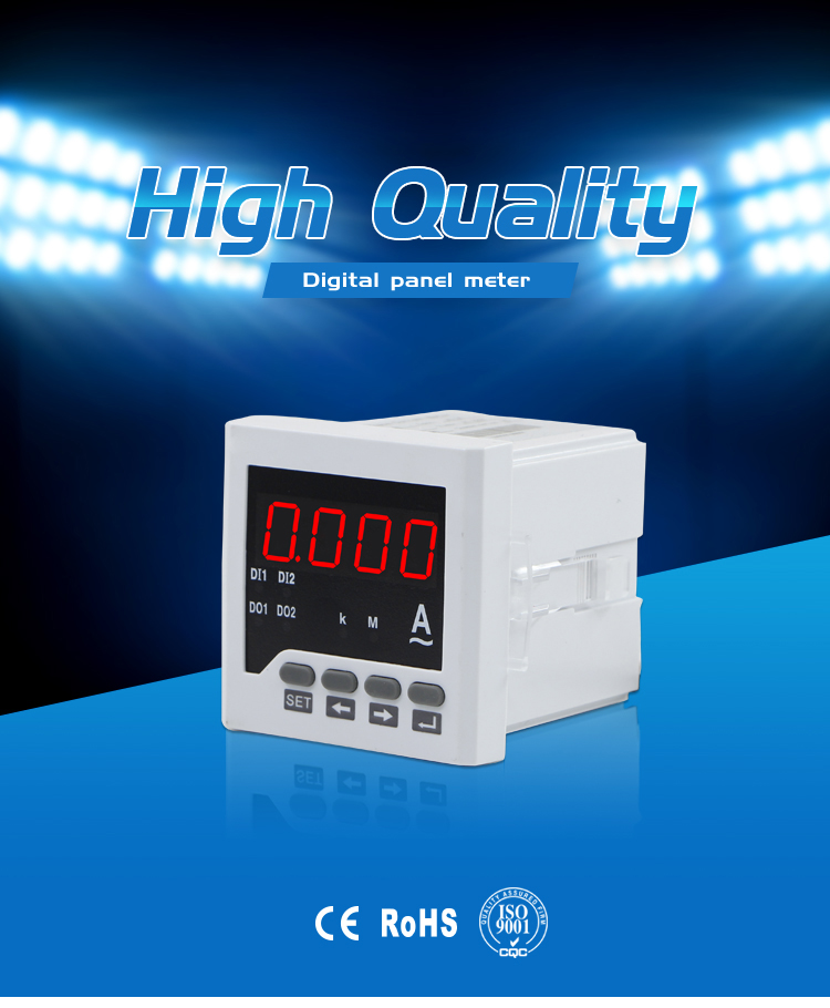 72*72 mm Single Phase LED Ampere Current Meter