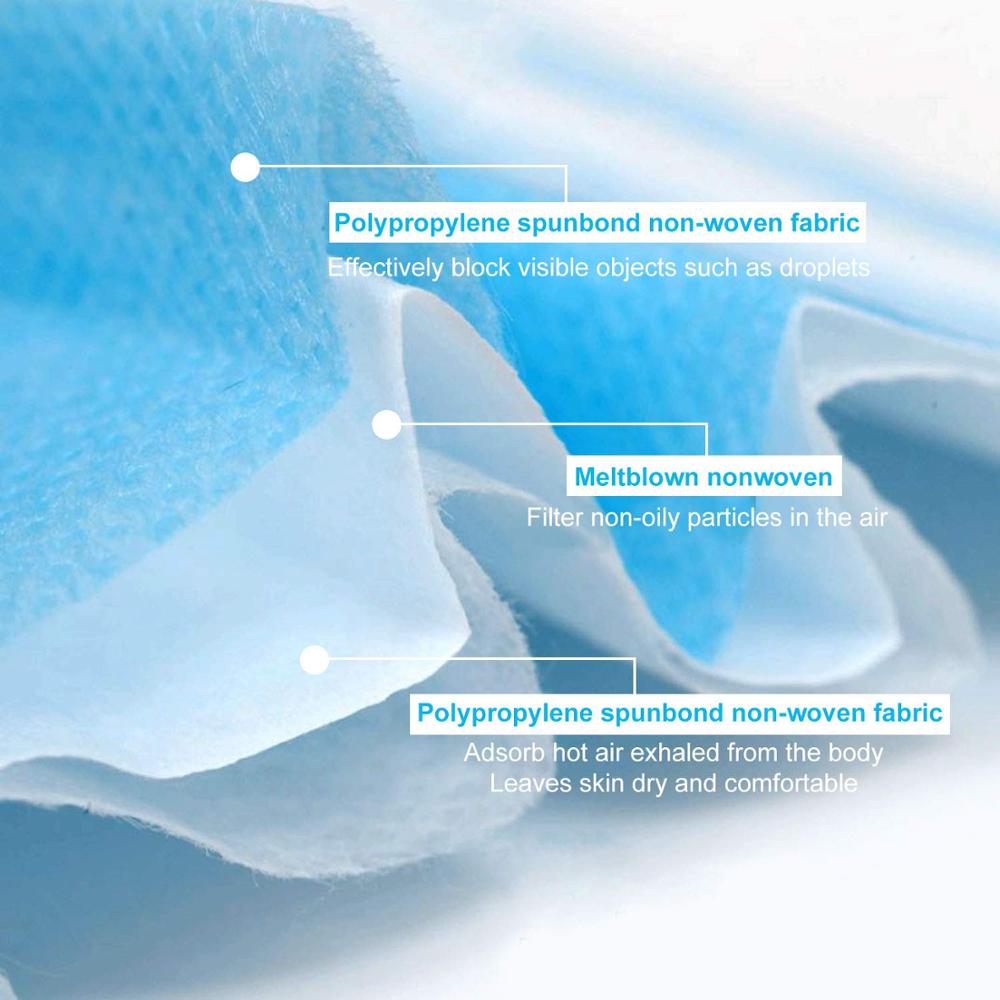 Anti Allergic 3 Ply Disposable Face Mask , Sanitary Disposable Mouth Cover