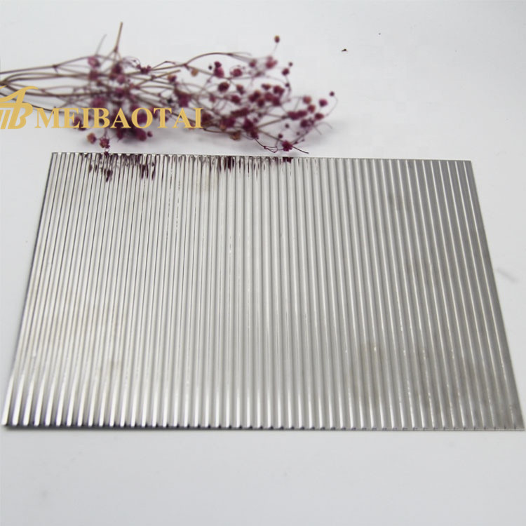 Silver Mirror Embossed Stainless Steel Panel 1219*2438MM