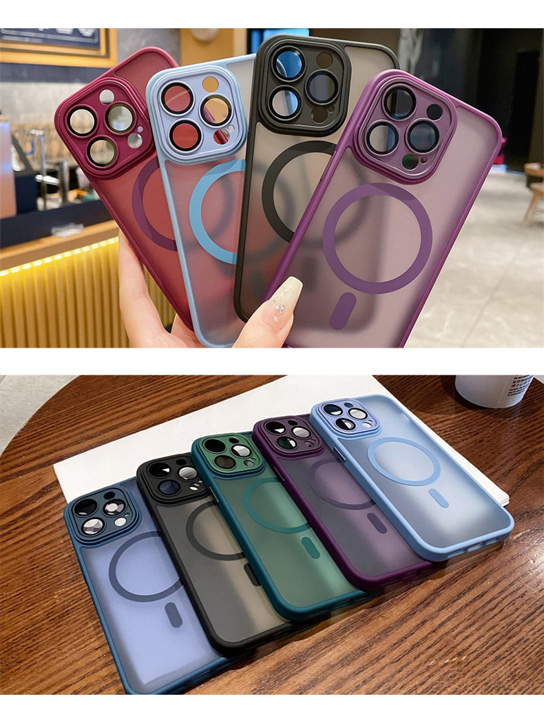 Skin-Friendly Magnetic Magsafe Phone Case Full Camera Protection Shockproof