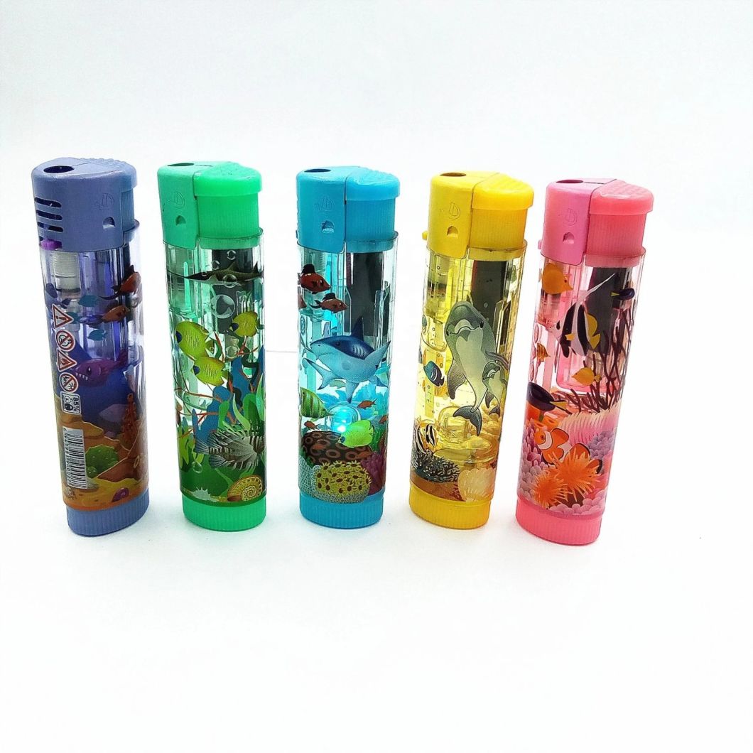 Dy-1701 LED Lamp Plastic Gas Electric Fire Lighter with Unique Style