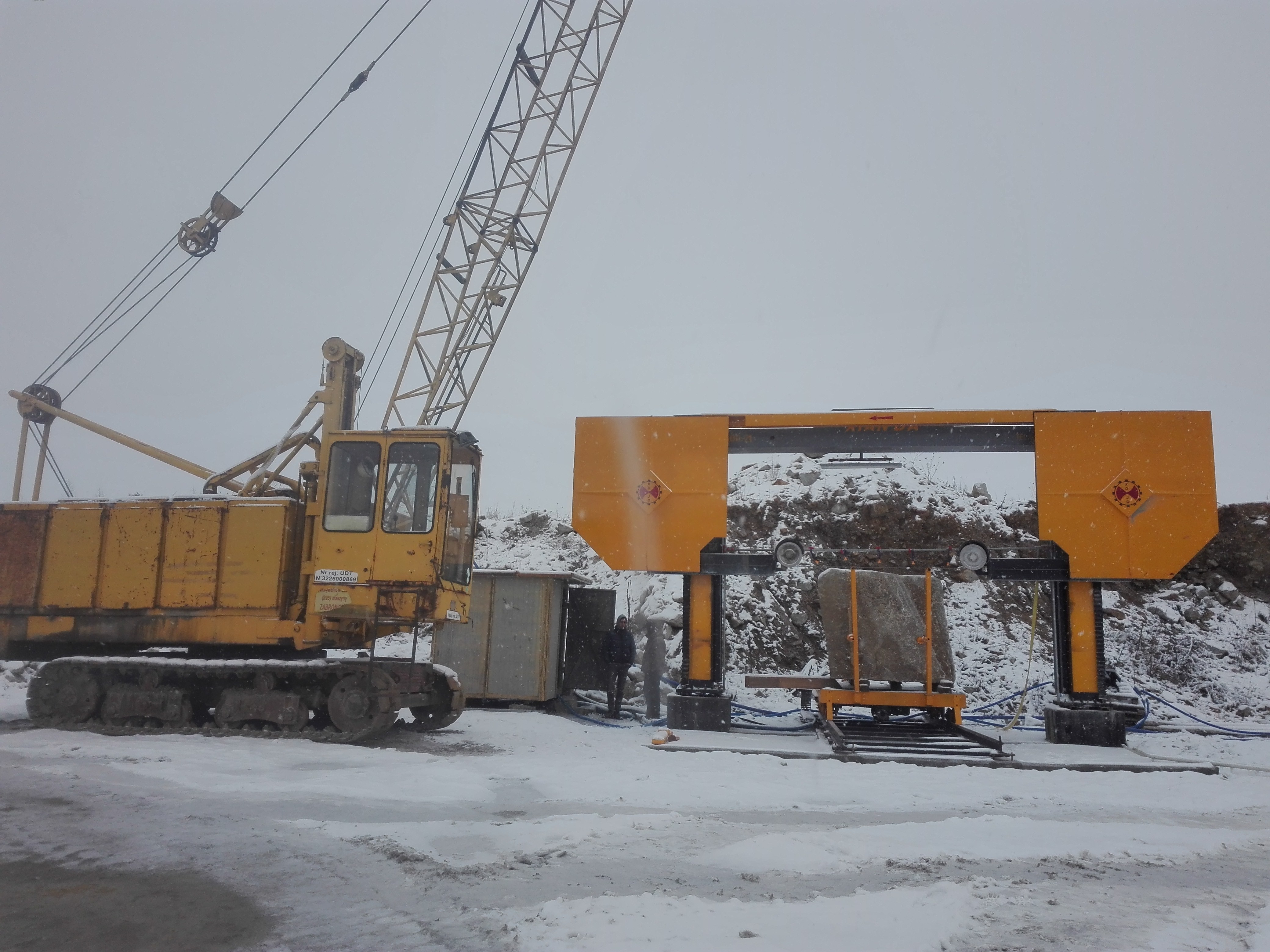 Diamond Wire Saw Machine For Block Diving By PLC Control
