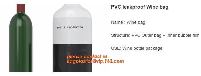 Anti-Shock Reusable Plastic PVC Inflatable Bubble Liner Protective Pac Red Wine Bags Protector For Fragile bagease pack