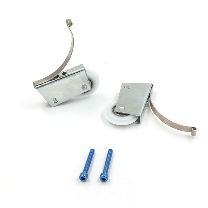 Metal Wardrobe Nylon Door Rollers 608A Bearing ODM Chrome Plating