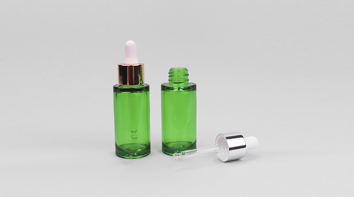 30cc PETG Green Dropper Bottle Luxury Dropper Bottles With Squeeze Top