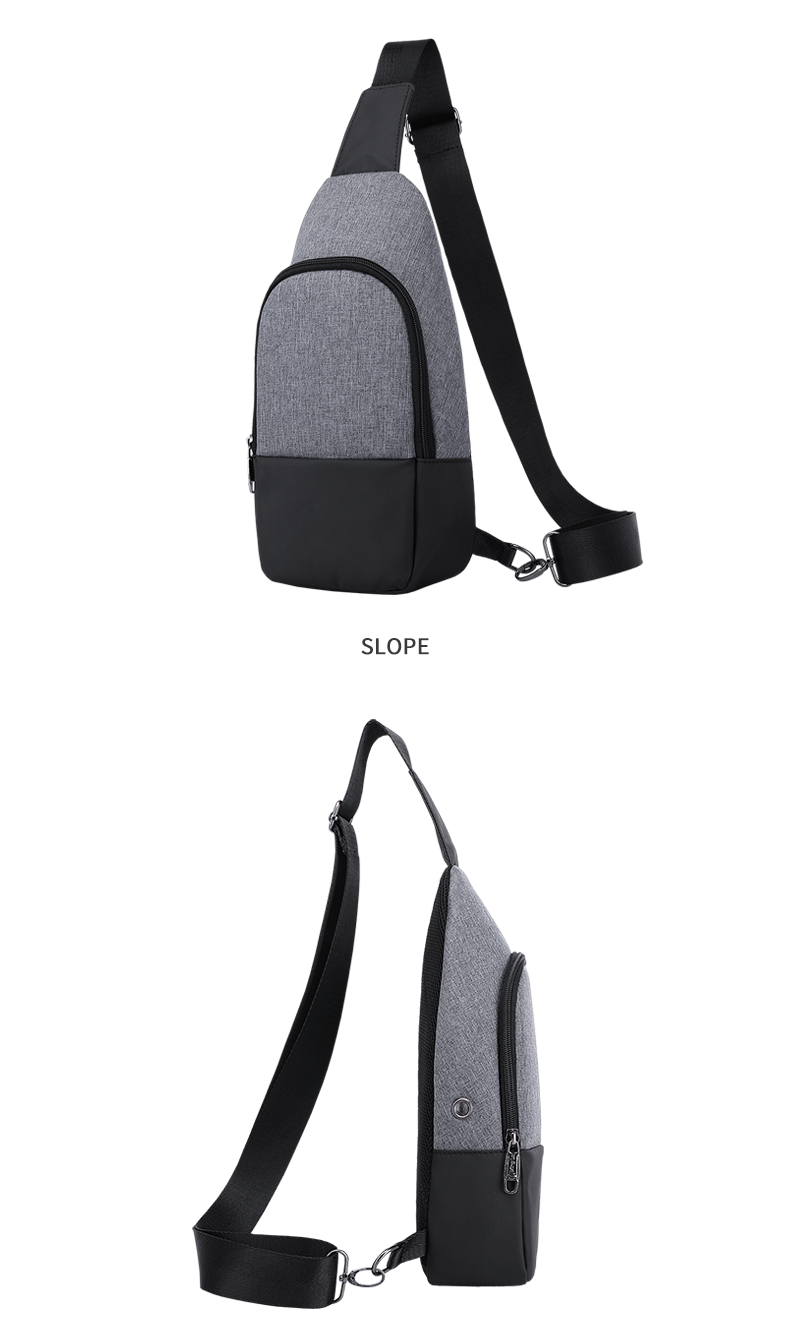 Wholesale OEM custom logo men waterproof light Korean style crossbody trend mens chest bag sling bag