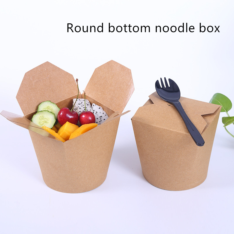 16oz 26oz 32oz Disposable Noodle Box With Round Bottom