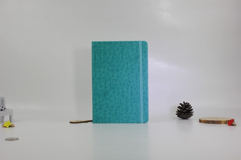 Discoloration leather notebook with belt elastic band