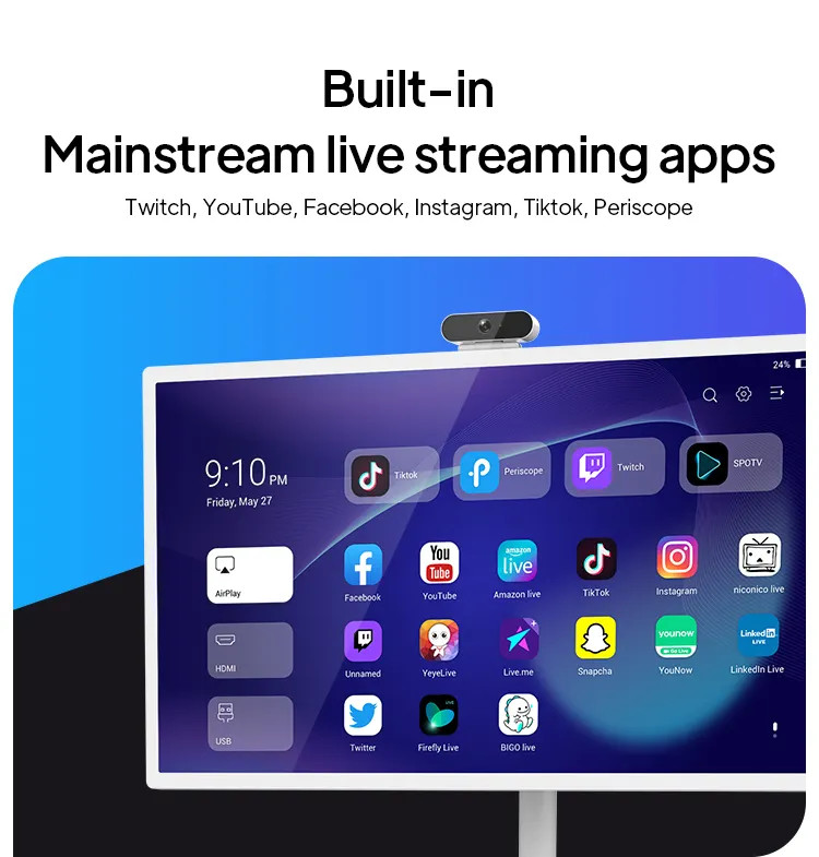 24 Inch Incell HD Screen Touch Stand By Me Tablet Live Streaming Equipment Machine
