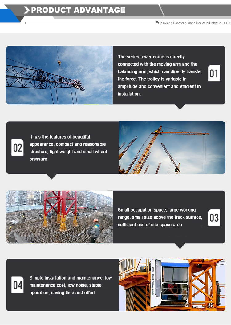 240 Ton Large Flat Top Tower Crane Direct D5200-240 With Spare Parts