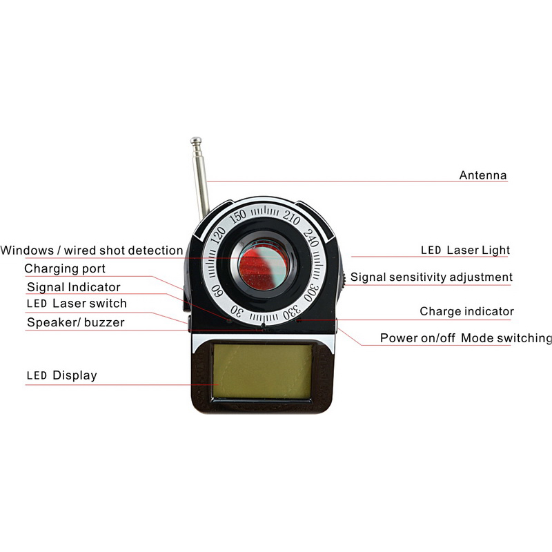 Cc309 anti eavesdropping anti camera signal detector GSM mobile phone wireless electromagnetic wave signal detection