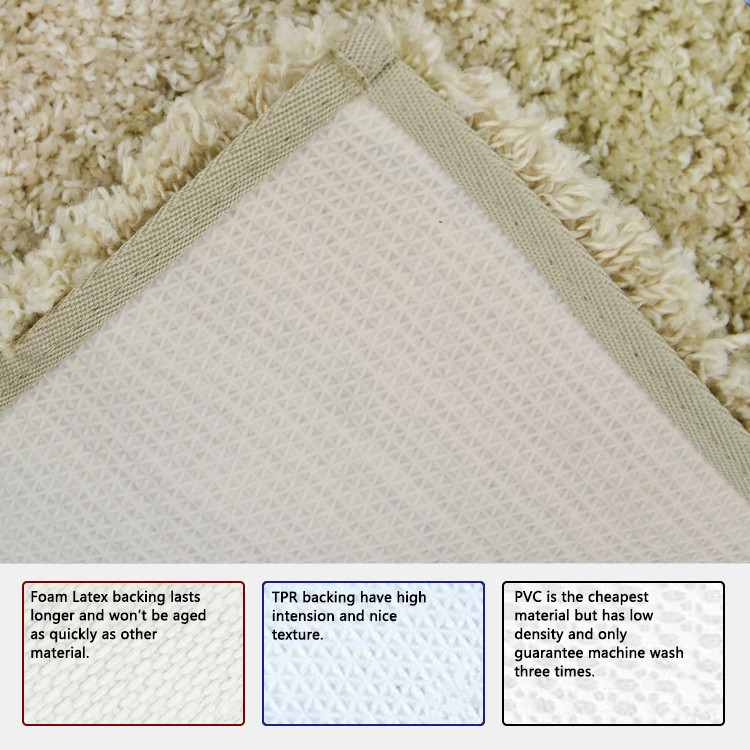 Floor Decoration Pile Height 30mm Runner Bath Mat TPR Backing
