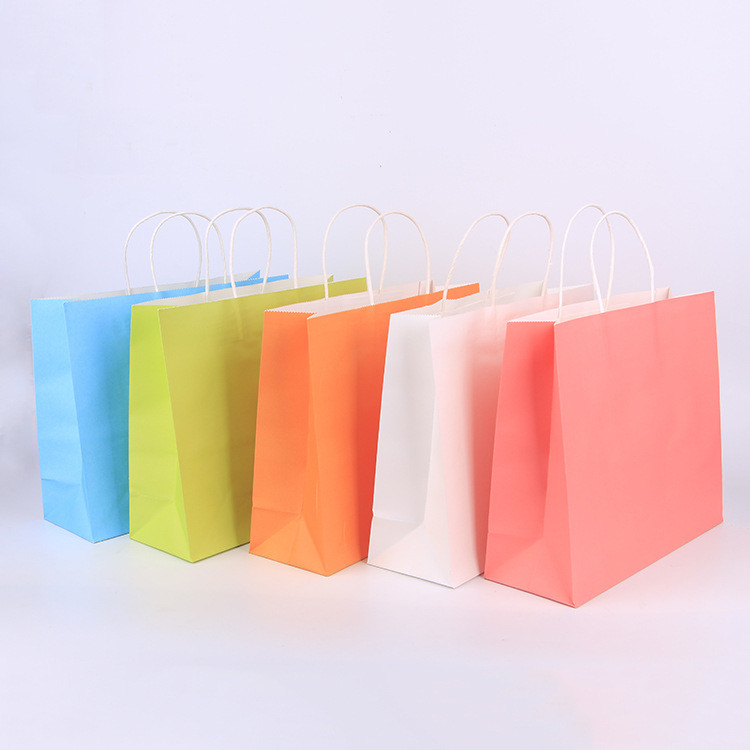 Cheap Paper Bags Custom Printed Luxury Kraft Paper Shopping Bags Cheap Retail Packaging For Clothing Gifts