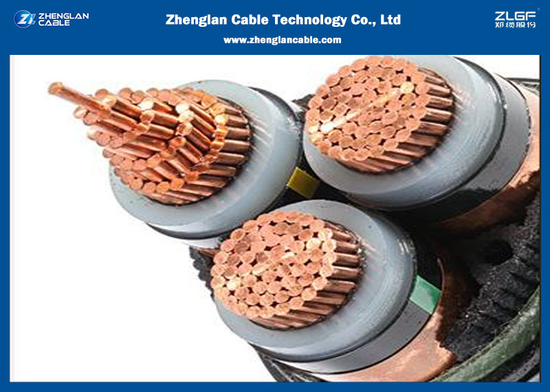 8.7/15kV 3X185mm2 XLPE Insulated Power Cables Medium Voltage PVC Jacekt
