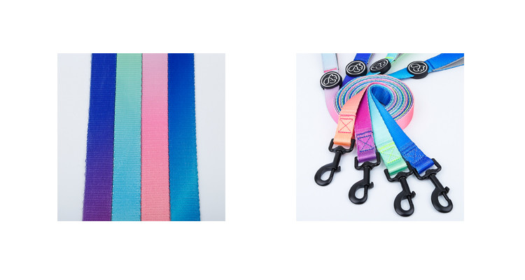 Polyester cute dog leash and collar set Anti Break Metal Buckle Lable With Handle