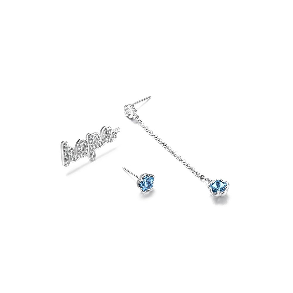 2.3in 3.7g Tassel Drop Earrings Unisex Alloy Drop Diamond Flower Earrings