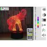 Buy cheap Bedroom 3D Illusion Night Lamp Christmas Gifts For Girls Boys Elephant Design from wholesalers