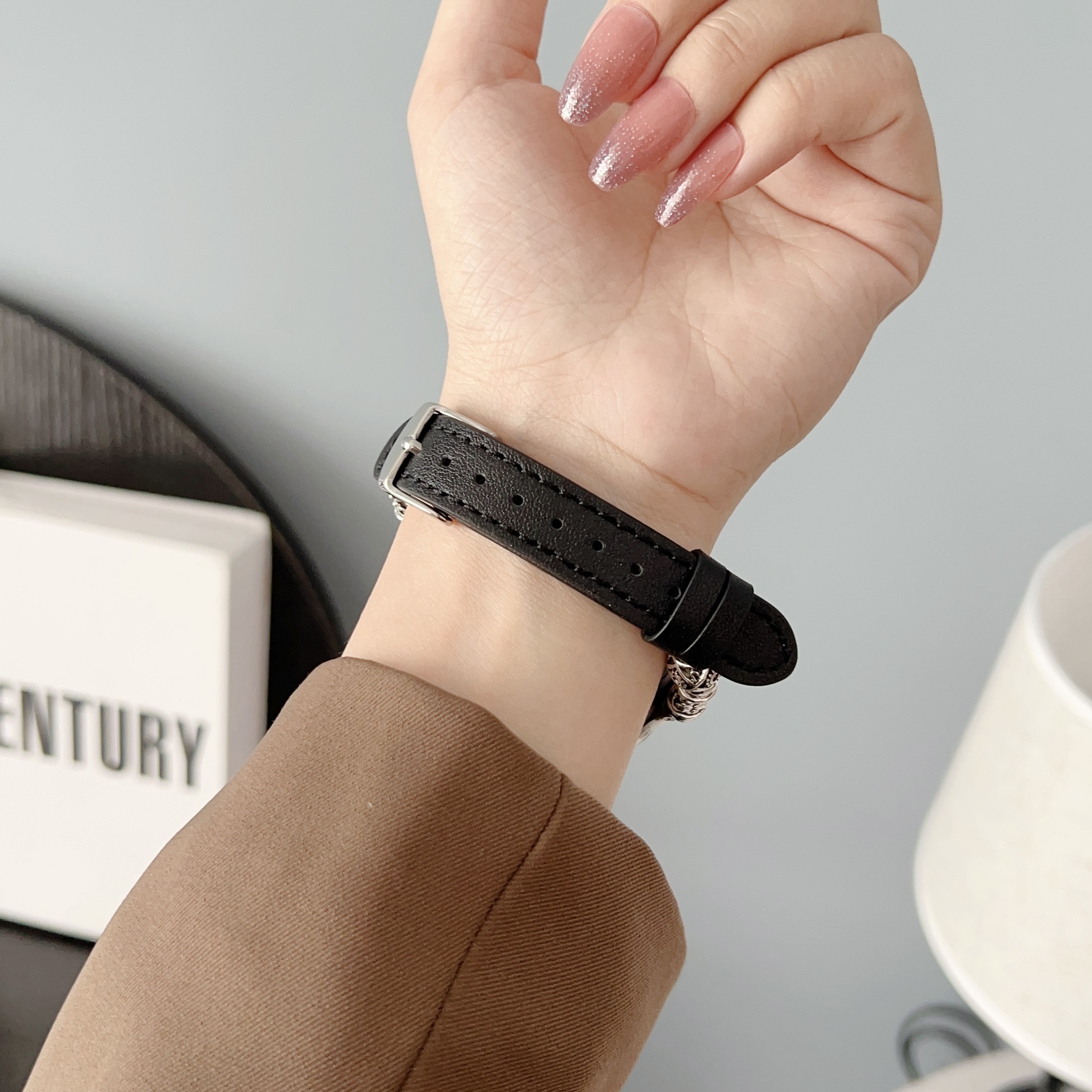 38mm Band Width Leather Strap Watchband for iWatch Luxury Design