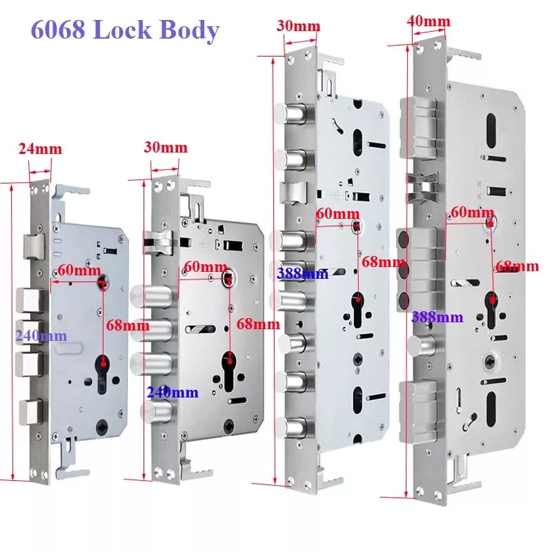 CE ROHS Door Lock Body Stainless Steel Mortise Lock Case
