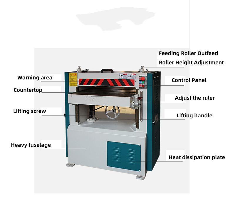 Wood Planner Machine Woodworking Machinery 830*825*1340mm Spindle Speed 5000r/Min