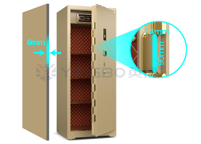 H1880mm Thickened Office Safe Box Double Rows Anti Explosion Latches Dual Intelligent Alarm
