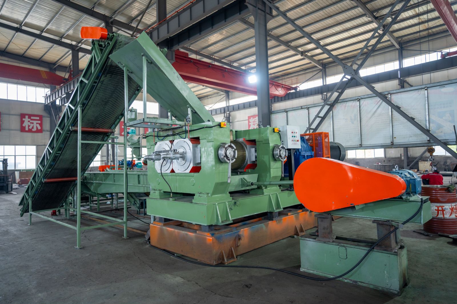 10000x4000x6200 Used Tyres Tires Recycling Machine with 35000 KG Weight