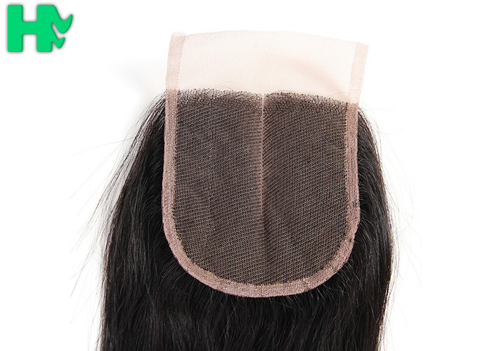 Body Wave Human Hair Closure Pieces , Middle Part Remy Human Hair Extensions