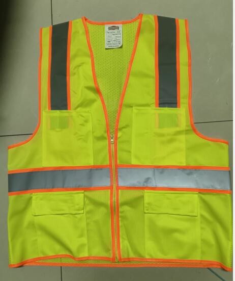 120 Grams Reflective Safety Vest Highway High Visibility Vest With Pockets