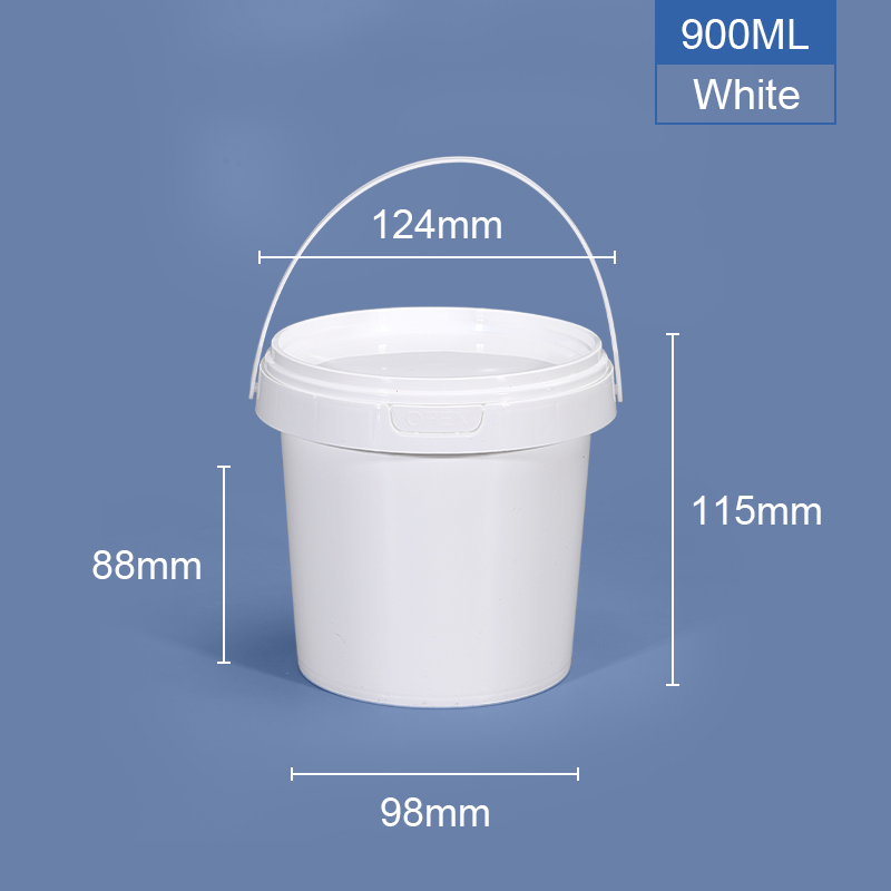 Reusable Ice Cream Cup with Lid and Handle Food Packaging Custom Logo Printed PP Plastic