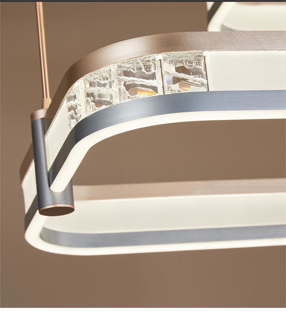 Acrylic Lampshade Waltz Chandelier Tri-Color LED 270W 250W
