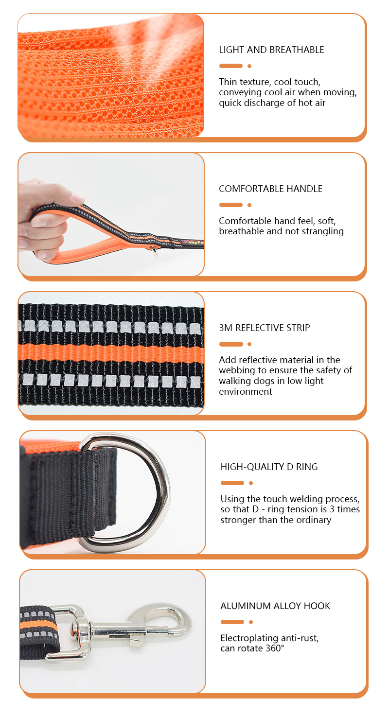 Pet Leashes Heavy Duty Retractable Nylon Dog Portable Comfortable Reflective
