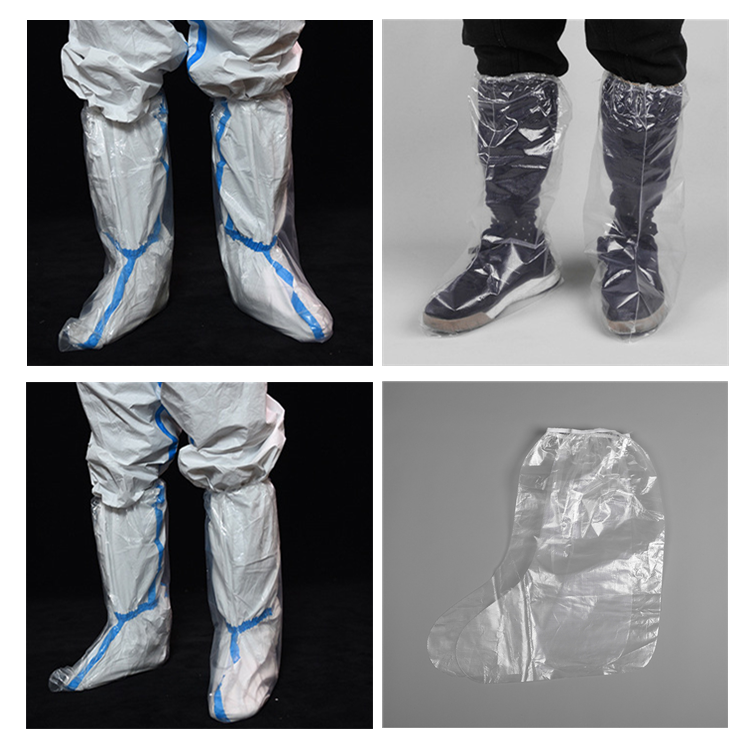 Thickened Slip Resistant Disposable Shoe Covers PE PP CPE Disposable Knee High Boot Covers