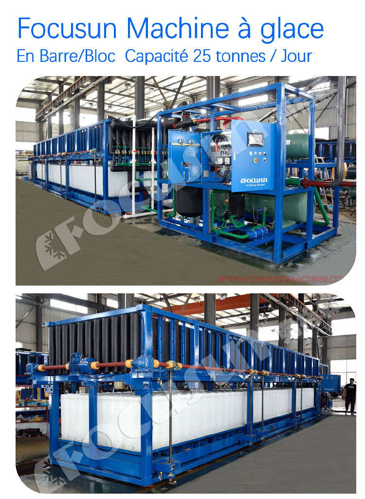 Danfoss Valve Industrial Block Ice Maker for Heavy-Duty Production of 25 Tonnes per Day