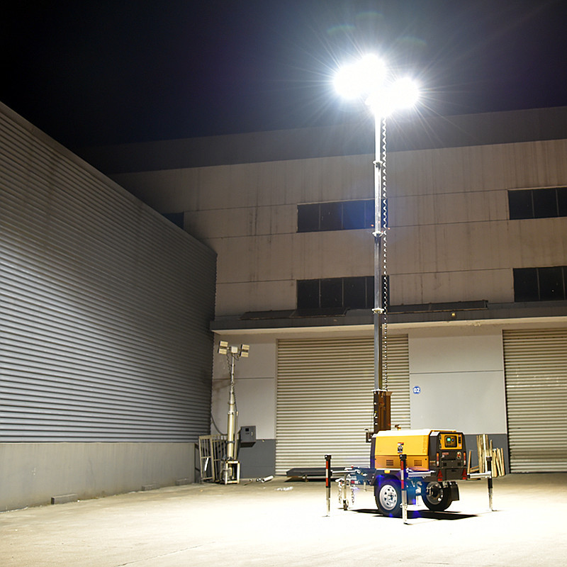 Mining Hydraulic Lifting Diesel Light Tower Portable Led Light Towers 7.5m Height