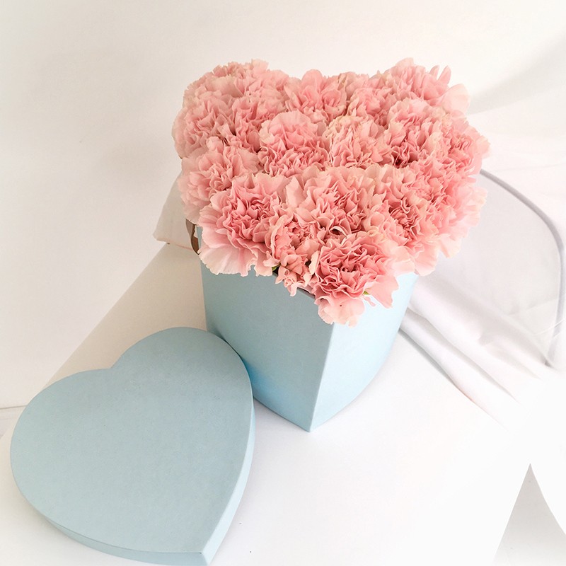 Luxury Pink Black Cardboard Paper Rose Packaging Heart Shape Tube Gift Box with Lid