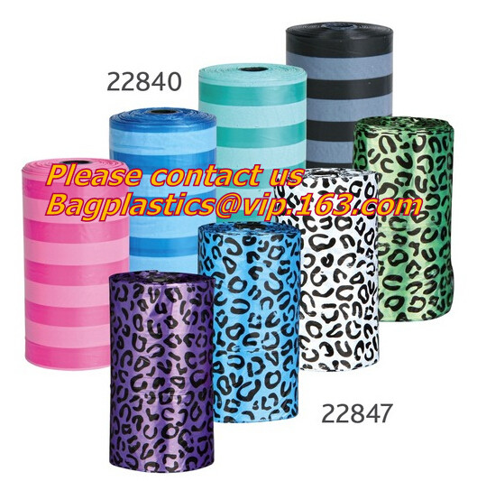 High Quality Eco-friendly Degradable Fashion With Printing Doggy Pet Dog Waste Poop Bags, Eco friendly pet dog waste poo