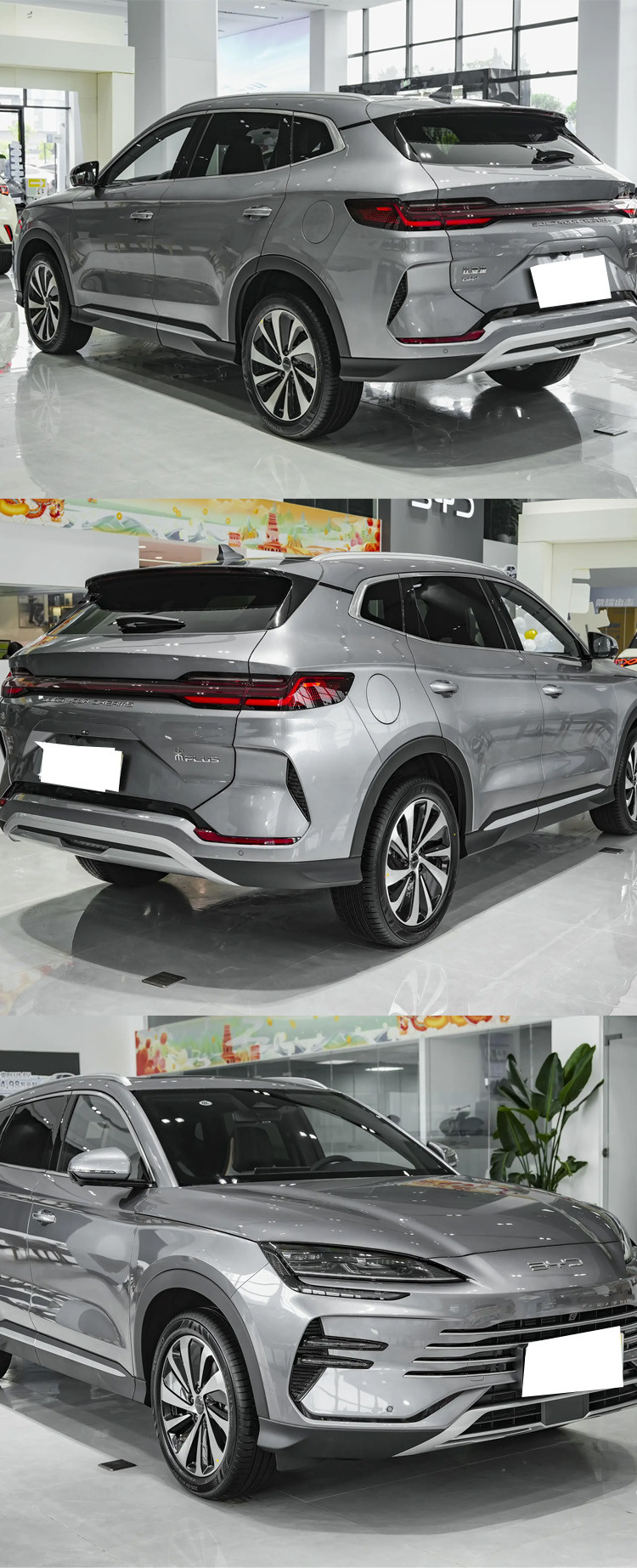 BYD Song Plus DM-I 5-Seat 5-Door SUV EV Auto with Top Speed of 170Mph Dark Interior