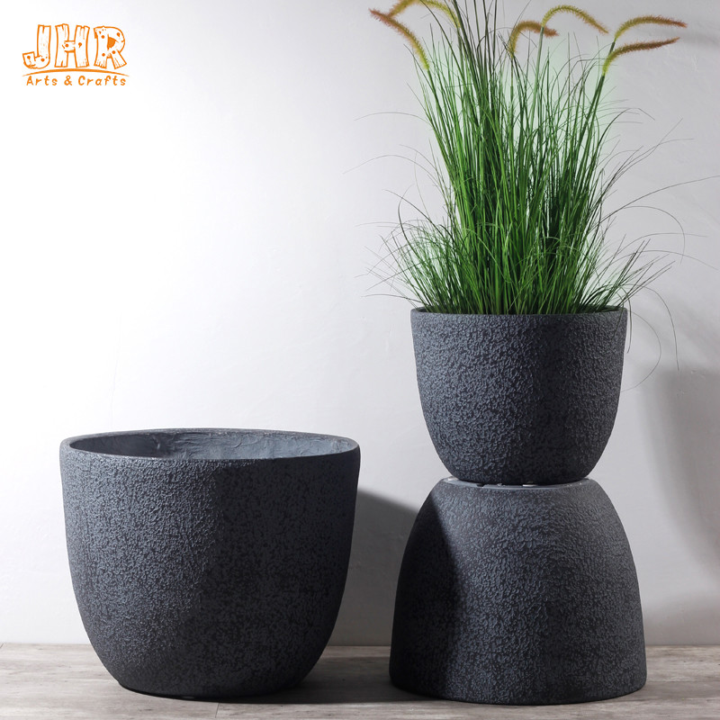 Outdoor Planters Fiber Clay Flower Pots Patio Planters MGO Pot Planter Set Resin Plant Pots