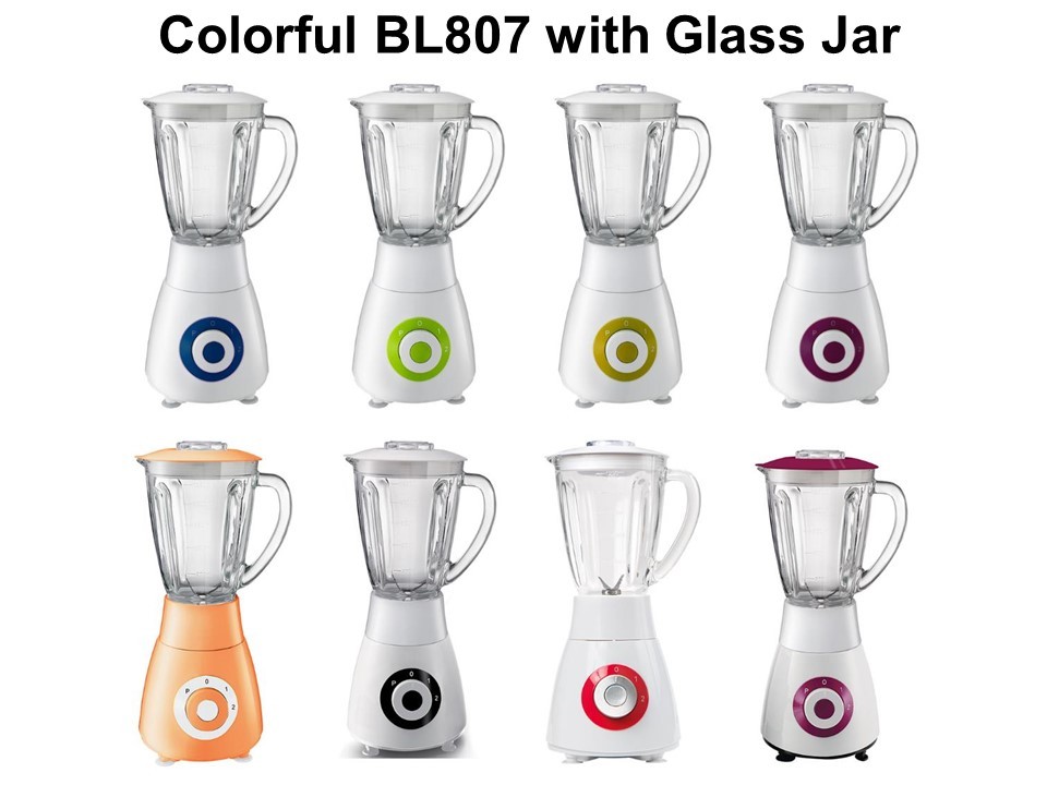 600W 1.5 L BL807 Plastic / Glass Jar Food Blender