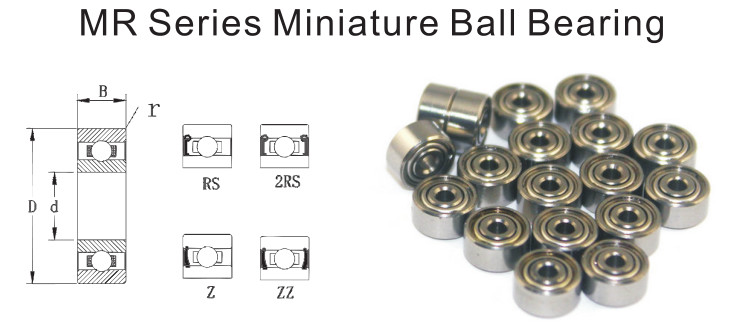 High Quality Miniature Bearing MR93 3x9x4mmMR93 ZZ Remote Control Helicopter Model With Deep Groove Ball Bearing