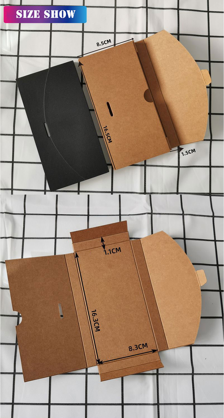 Rigid Kraft Paper Envelope Mobile Case Packaging Box OEM