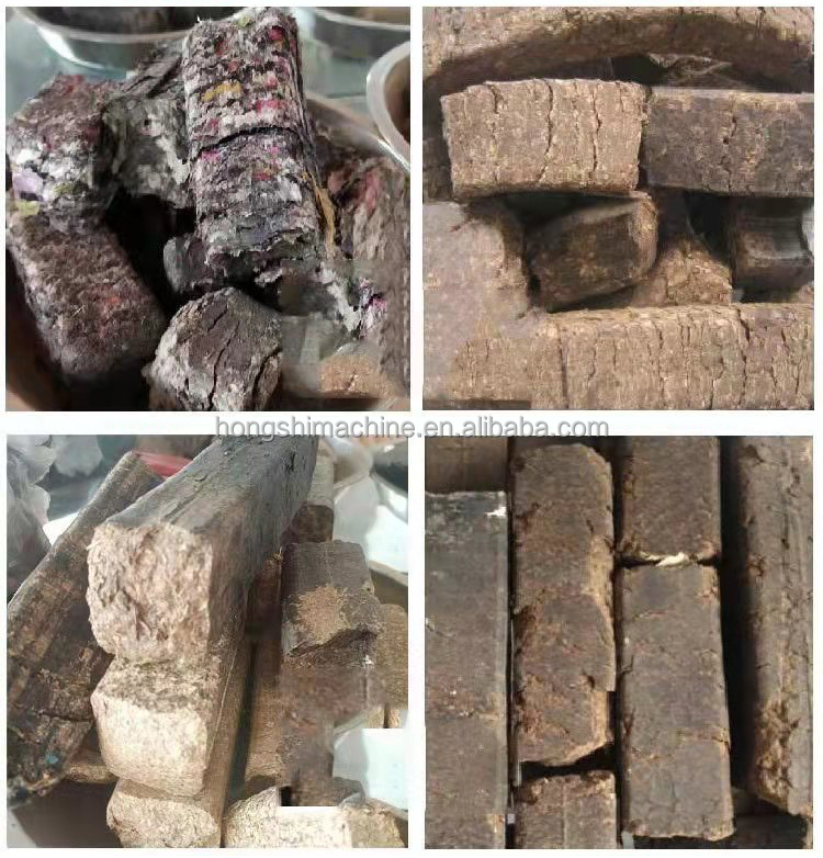 Fuel Cube Briquette Press / Solid Waste Cloth Biomass Pellet Machine For Recycle Plastic RDF Refuse Derived