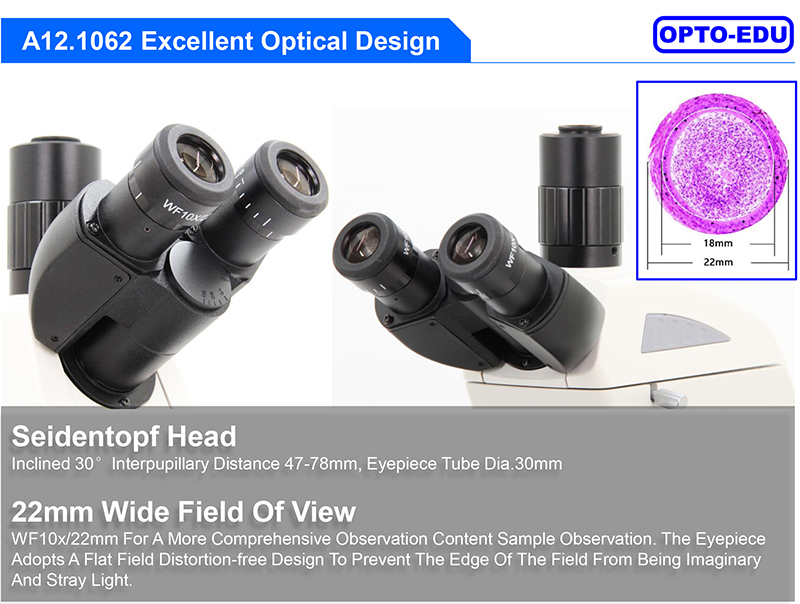 Opto-Edu A12.1062 Binocular Lcd Laboratory Biological Microscope