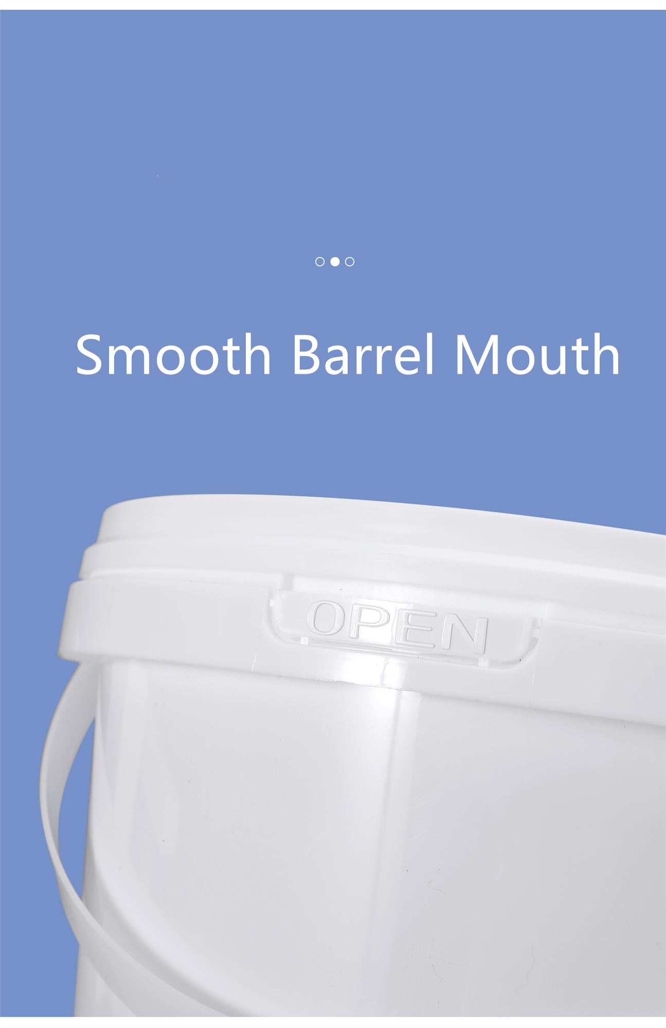 500ml Plastic Food Bucket With Handle for Liquid Honey Yogurt Popcorn Packing Container