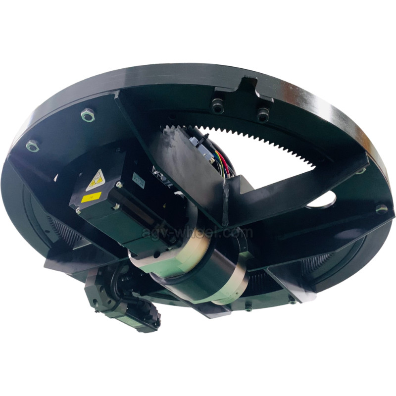 Black 30L 400W Motor AGV Drive Wheel Double Support Structure