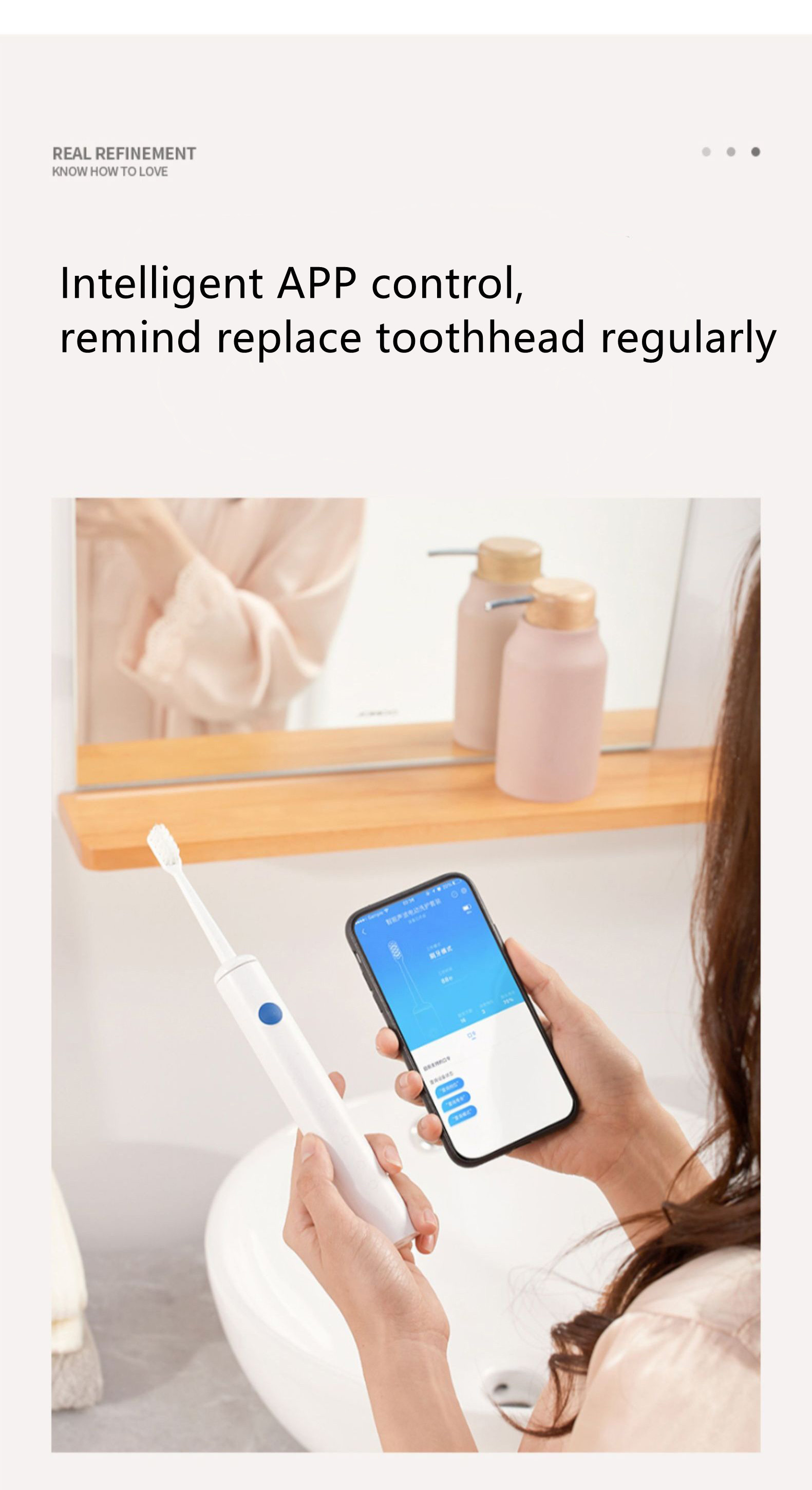 Replaceable Heads 3 In 1 Ultrasonic Electric Toothbrush