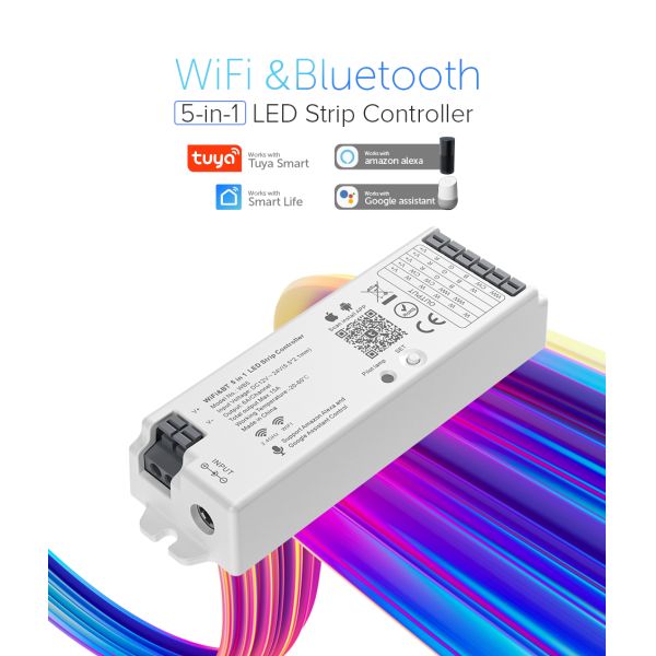 WB5 Controller LED Strip Light Parts 5CH RGB RGBW CCT Dimmer Controller