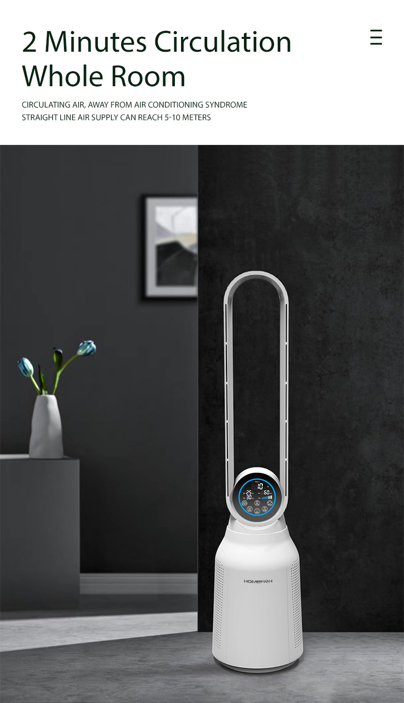 Homefish Luftreiniger Household Air Purifier With Bladeless Purification Fan OEM